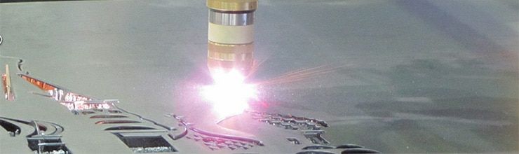 Plasma and flame cutting on the system.